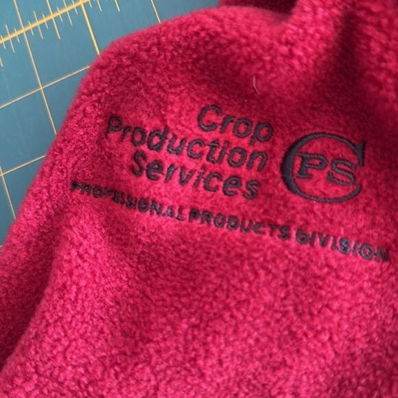 Columbia Mens Red XL Full Front Zip Fleece Long Sleeved Jacket Logos - Picture 7 of 7